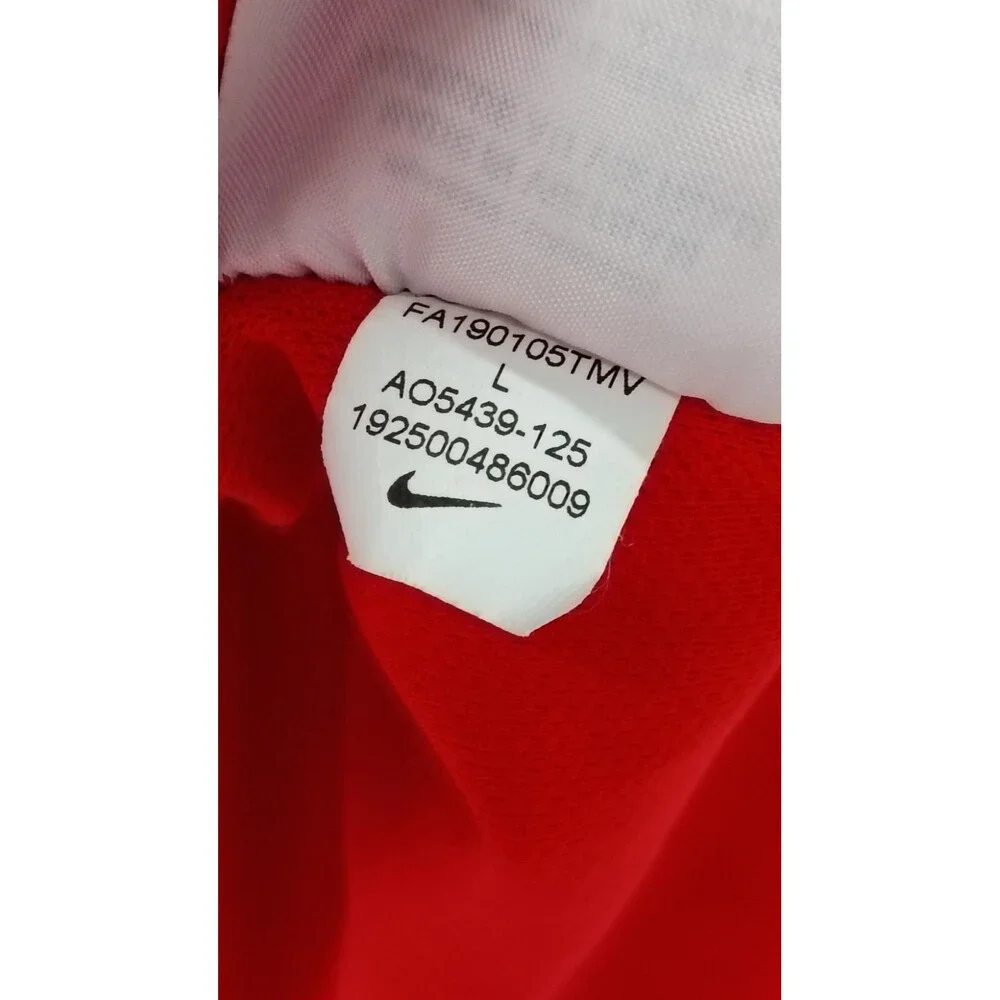 Nike Dri-FIT Samford Bulldogs Polo Shirt Large NCAA Football Colorblock Red